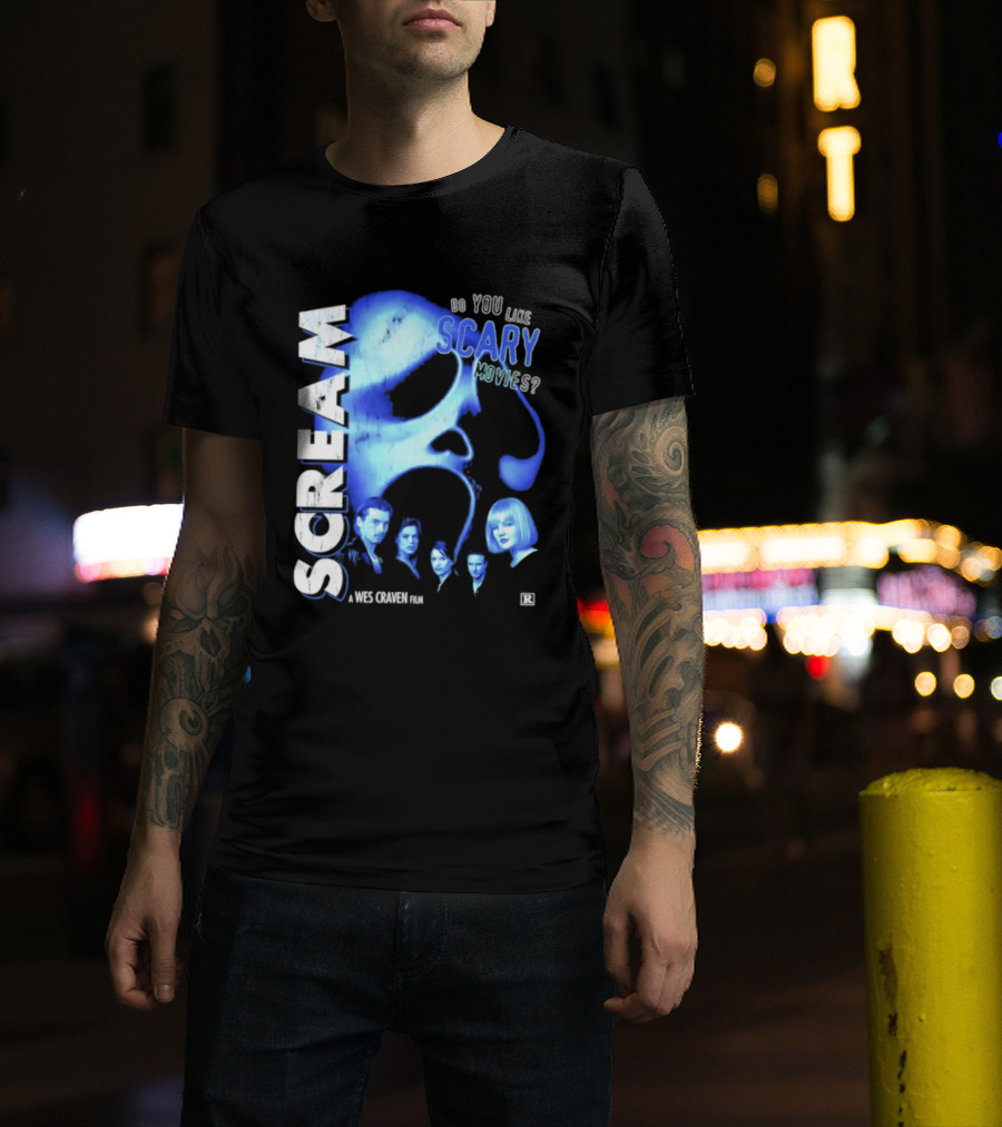 Scream Do You Like Scary Movies A Wes Craven Film Retro Collage T-Shirt