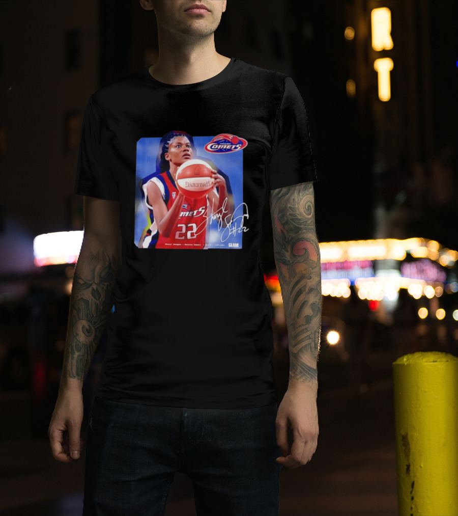 Sheryl Swoopes Houston Comets SLAM WNBA Legends 22 Spalding Basketball T-Shirt