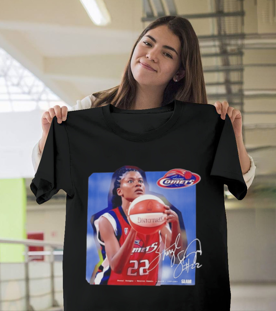 Sheryl Swoopes Houston Comets SLAM WNBA Legends 22 Spalding Basketball T-Shirt
