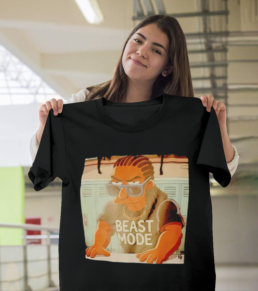 Simpson X Big Chrizzle Beast Mode Character In Sunglasses Locker Room Scene T-Shirt