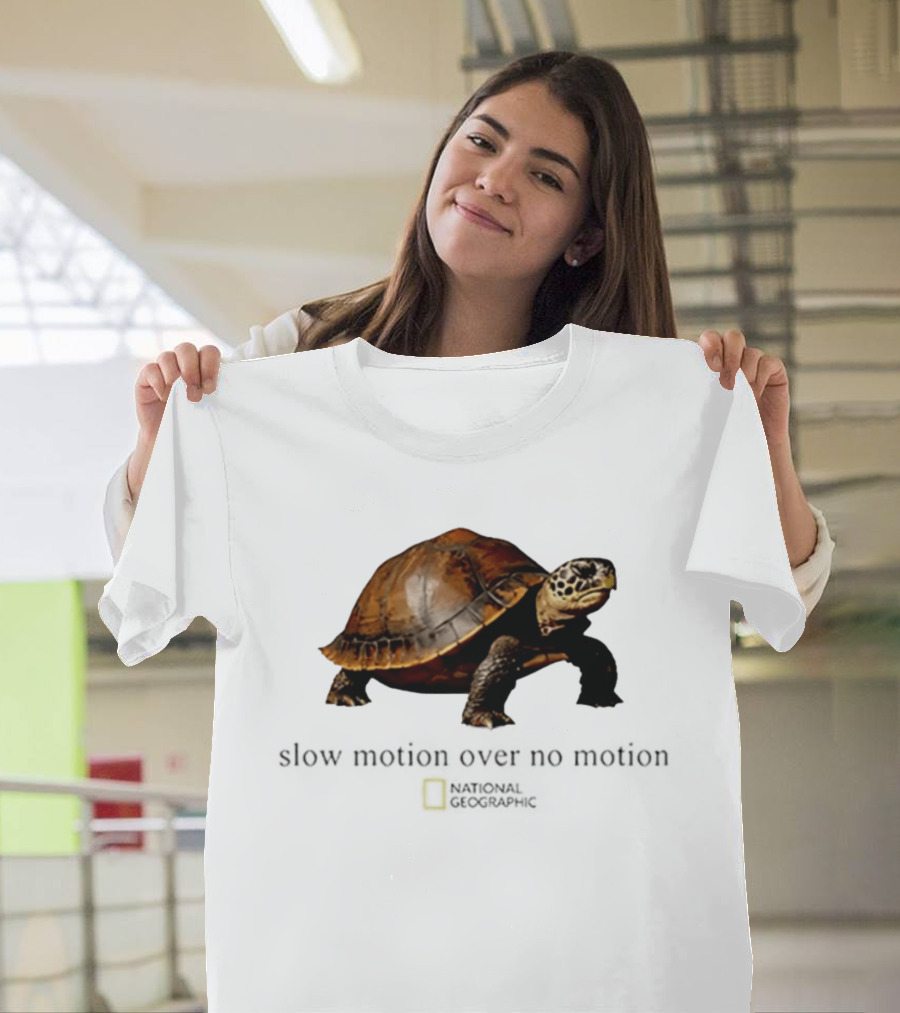Slow Motion Over No Motion Turtle National Geographic T-Shirt