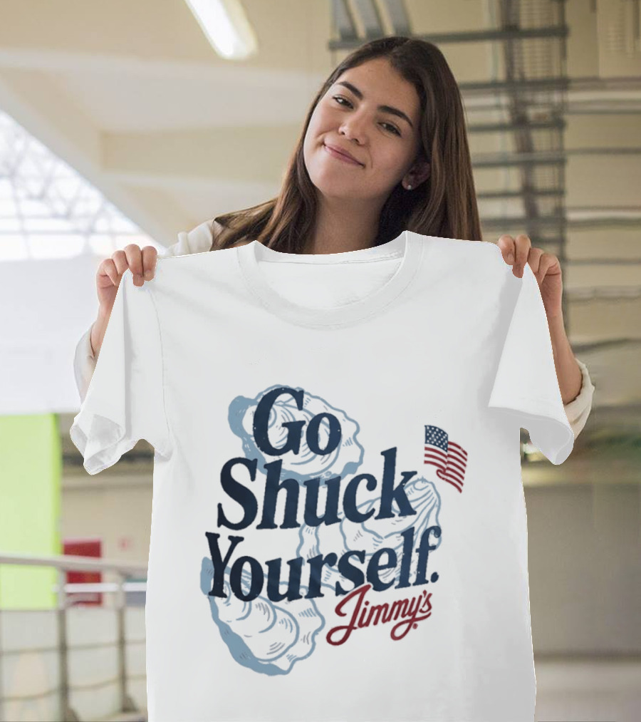 Jimmy's Go Shuck Yourself Oyster American Flag T-Shirt