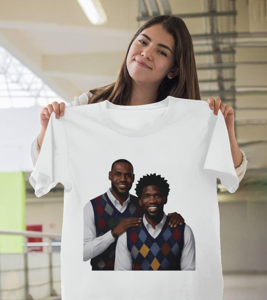 Lebron James Joel Embiid Philadelphia 76ers Step Brothers Crossover NBA Comedy T-Shirt