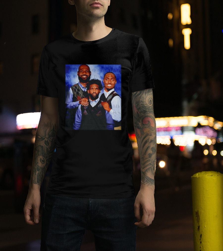 LeBron James Tyrese Maxey Joel Embiid Step Brothers Philadelphia Basketball T-Shirt