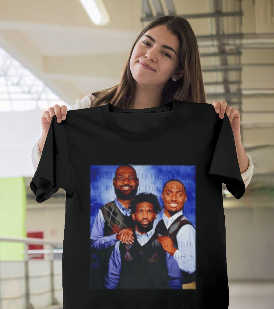 LeBron James Tyrese Maxey Joel Embiid Step Brothers Philadelphia Basketball T-Shirt