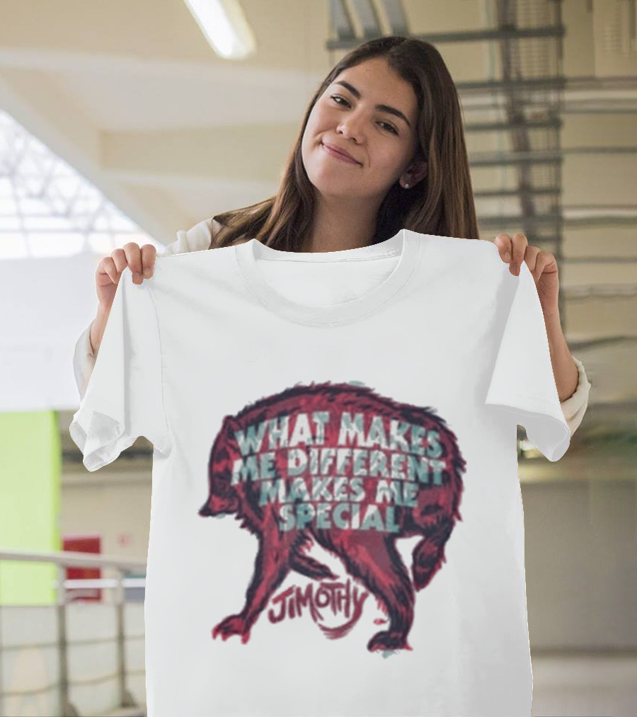 Jimothy What Makes Me Different Makes Me Special Wolf T-Shirt