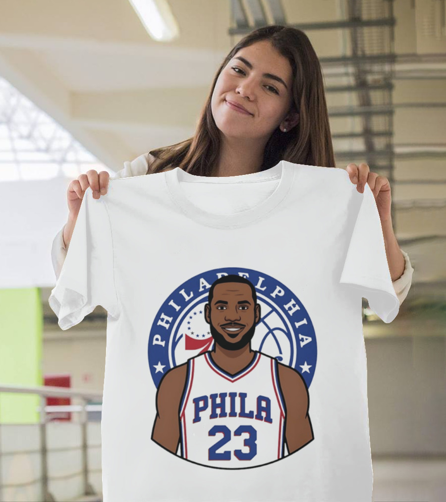 King James Philadelphia Phila 23 Basketball 76ers Star T-Shirt