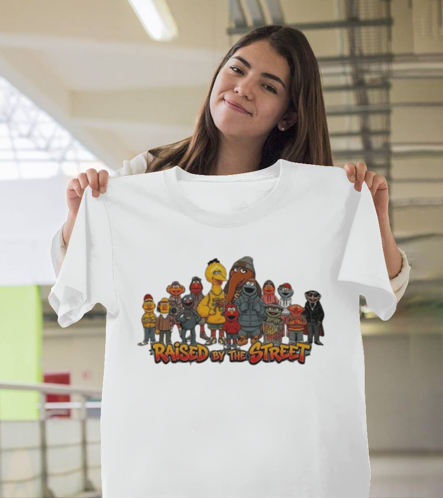 Raised By The Street Vintage Cartoon Characters Collection T-Shirt