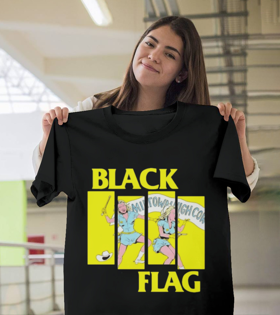 Black Flag Midtown High Comix Punk Rock Mid 20th Century T-Shirt