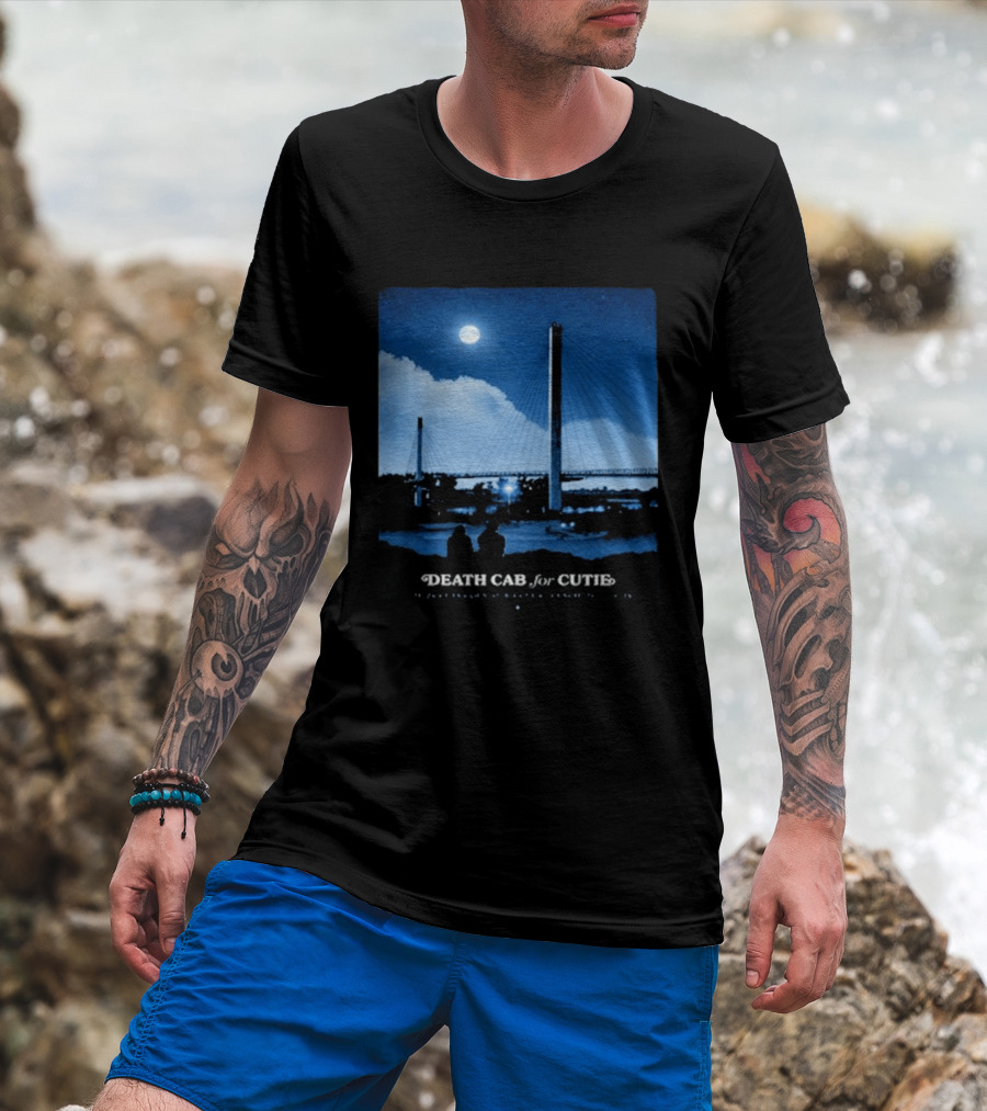 Death Cab For Cutie Council Bluffs IA 2026 Bridge Moonlit T-Shirt