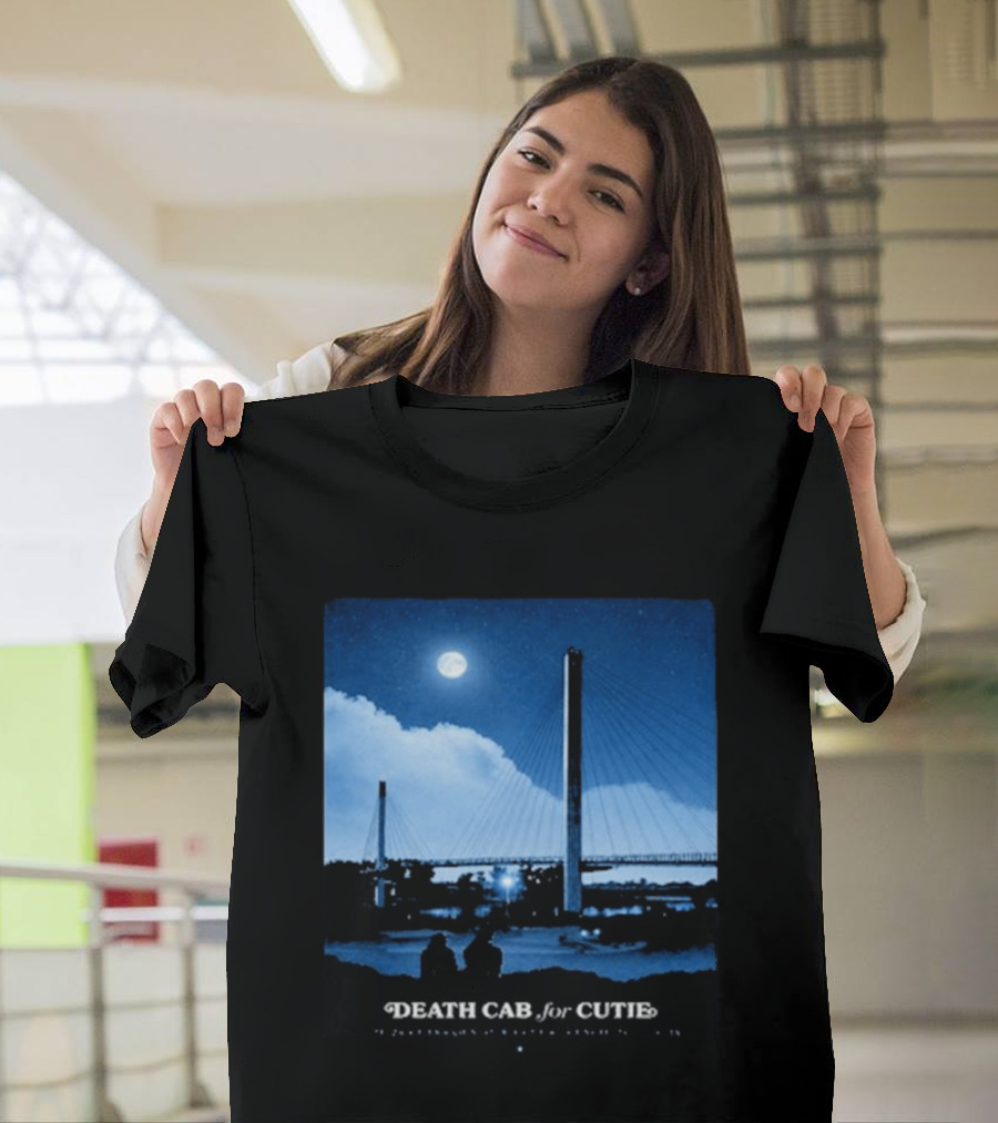 Death Cab For Cutie Council Bluffs IA 2026 Bridge Moonlit T-Shirt