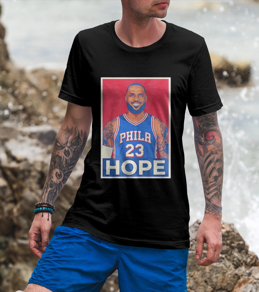 LeBron James 23 Phila Hope Basketball Jersey T-Shirt
