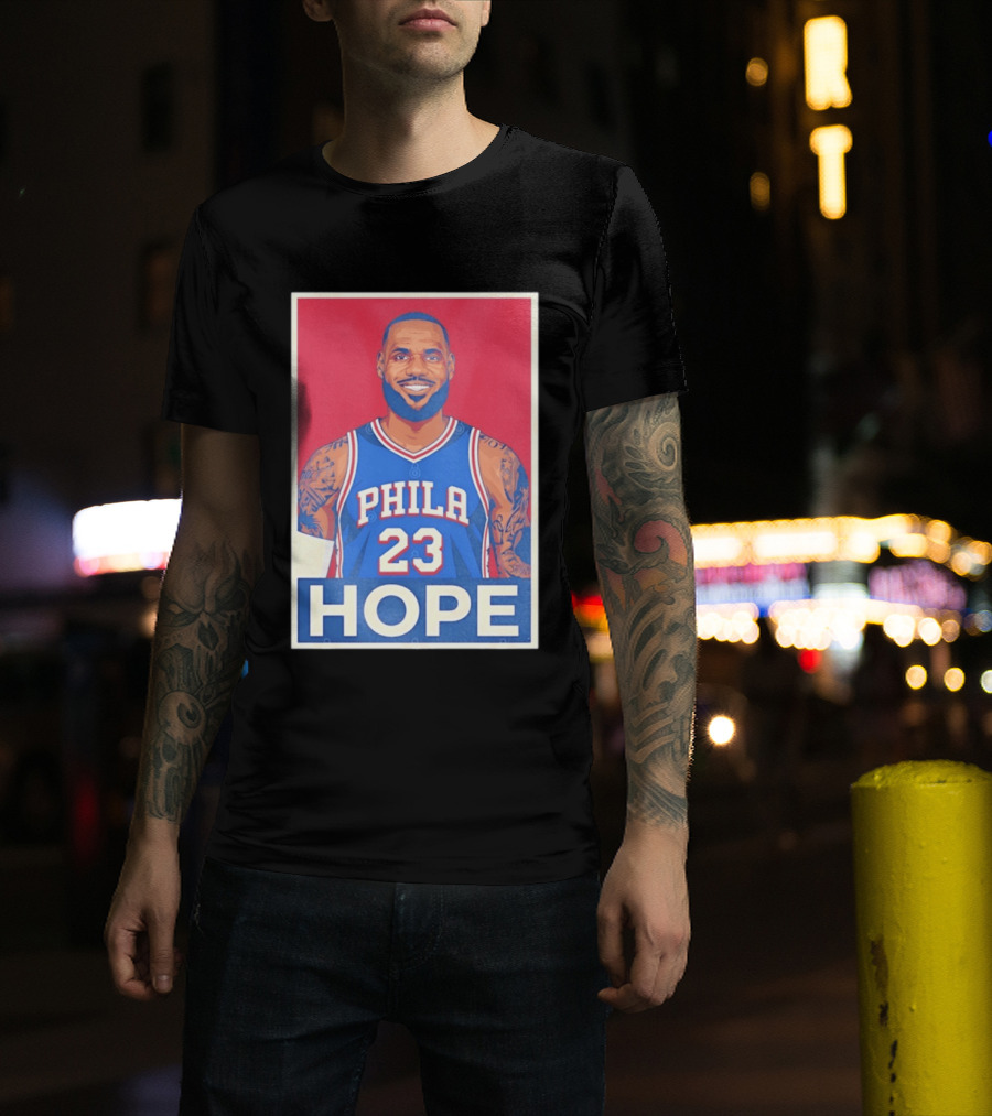 LeBron James 23 Phila Hope Basketball Jersey T-Shirt
