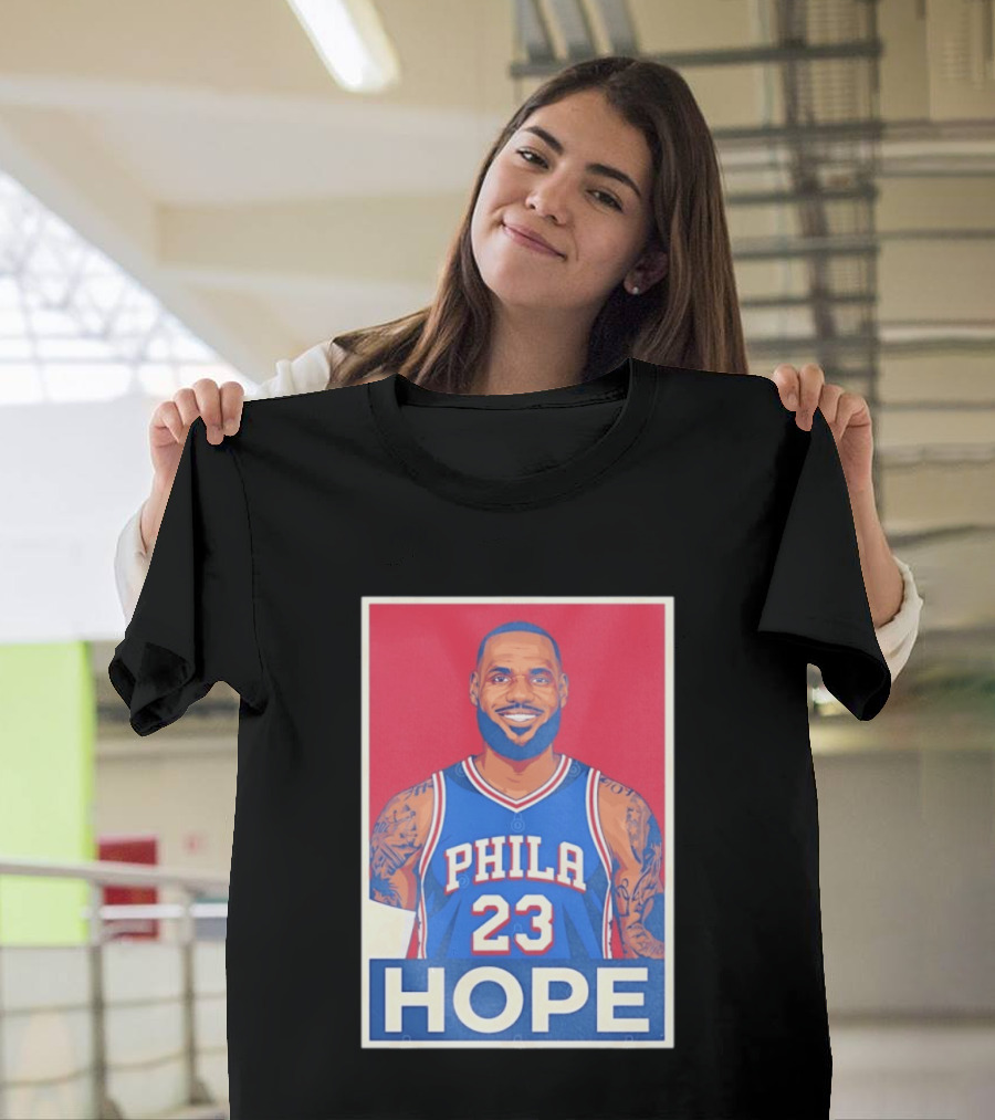LeBron James 23 Phila Hope Basketball Jersey T-Shirt