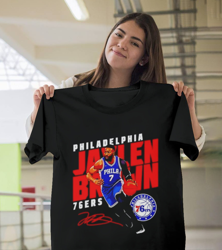 Philadelphia 76ers NBA Jalen Brown 7 Signature T-Shirt