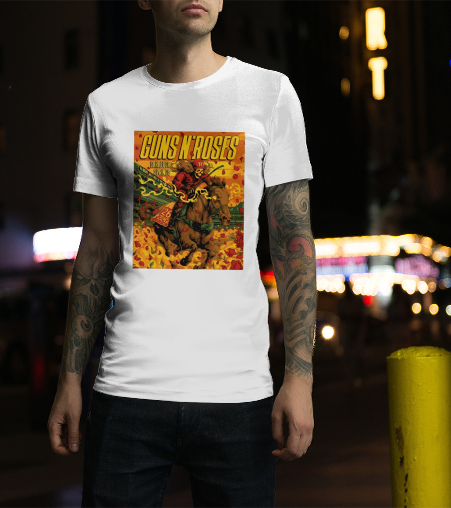 Guns N' Roses Saratoga Springs July 26 2026 Equestrian Skull Rider NY Event T-Shirt