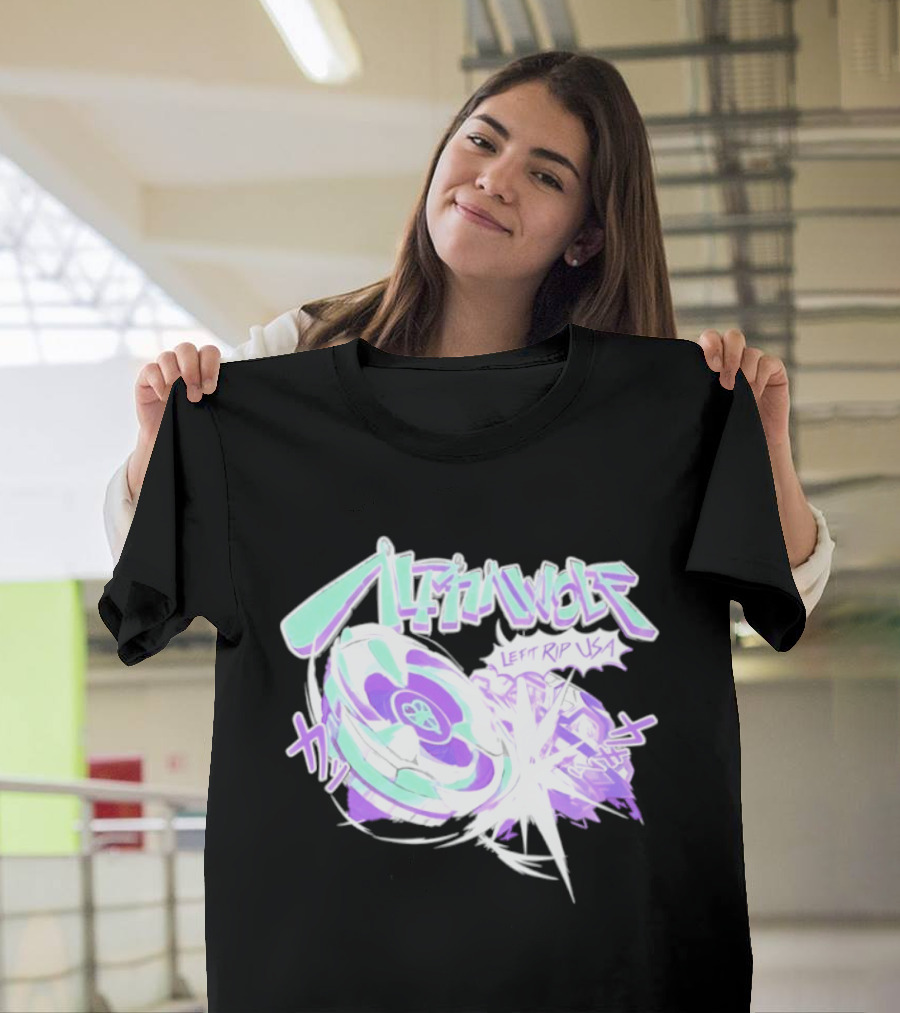 Alpha Wolf Left Rip USA Beyblade Anime Burst T-Shirt