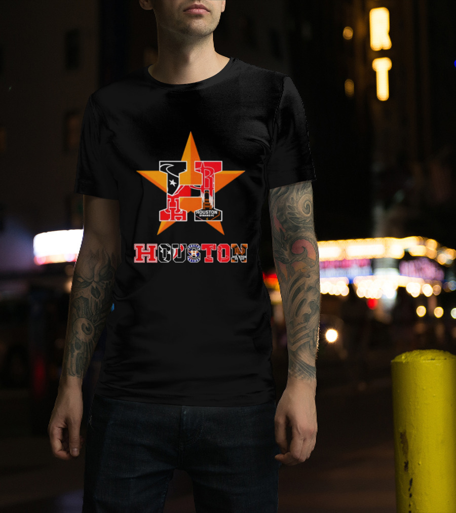 Houston Astros Texans Rockets Dynamo FC Star T-Shirt