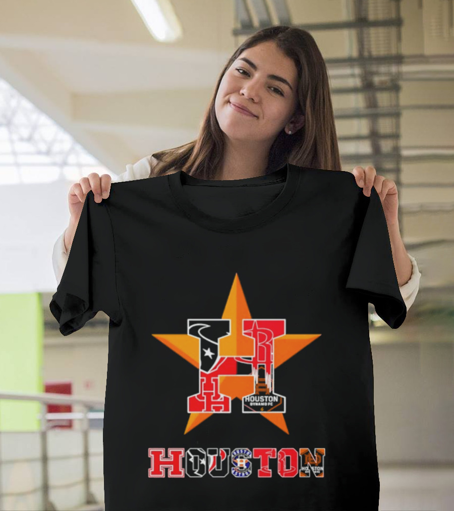 Houston Astros Texans Rockets Dynamo FC Star T-Shirt