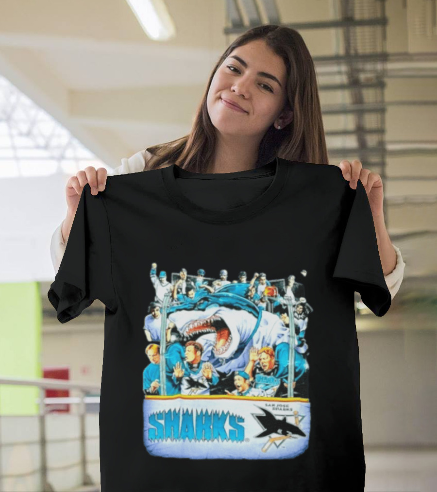San Jose Sharks NHL Shark Attack Fans Ice Hockey T-Shirt
