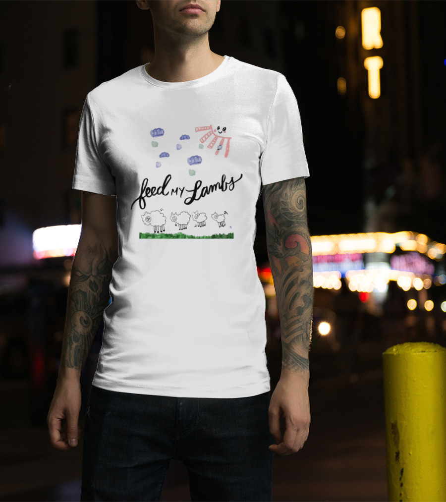 2819 Store Feed My Lambs Sheep Clouds Sun T-Shirt