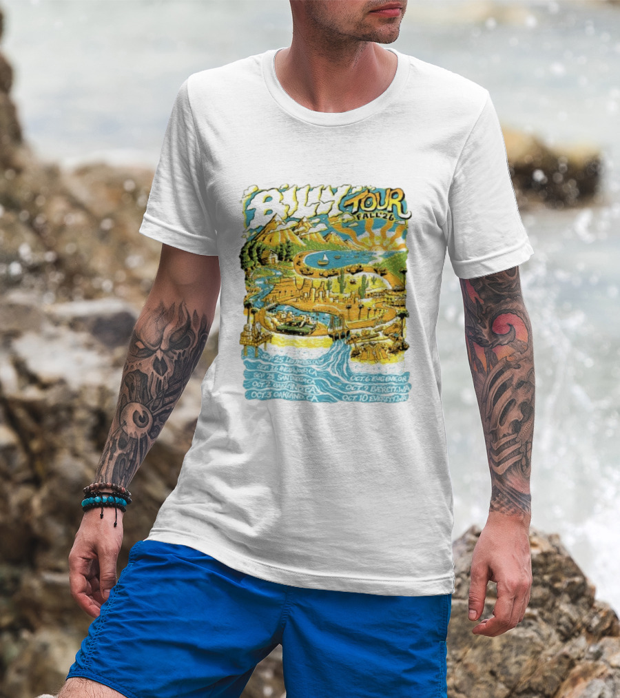 Billy Tour Fall '26 West Coast Concert Dates San Diego Oakland Eugene Everett T-Shirt