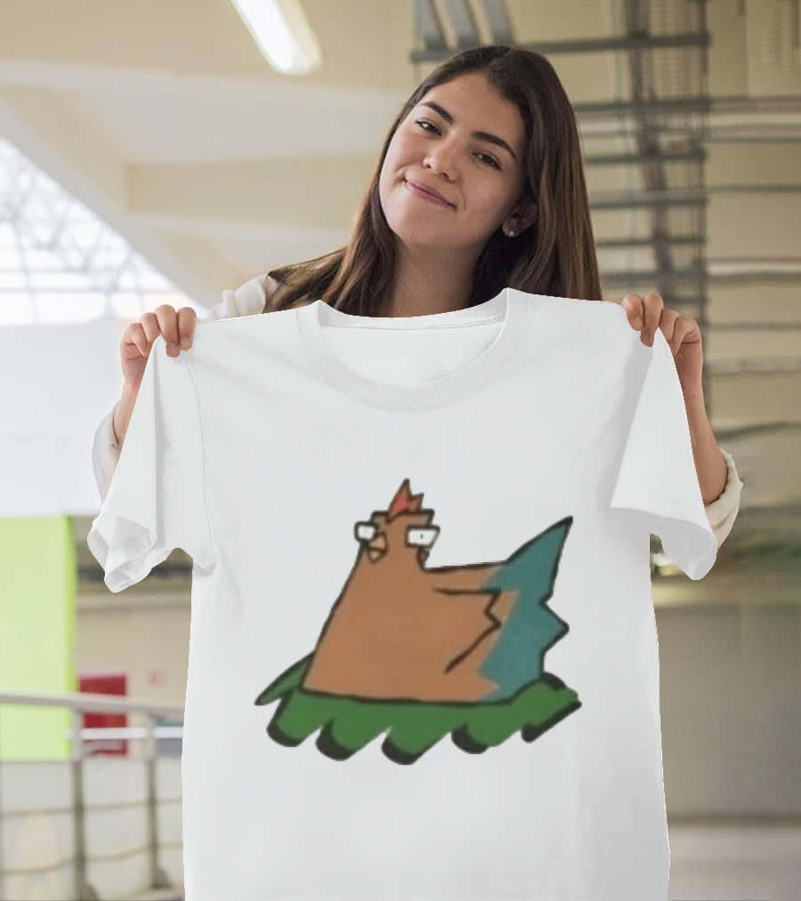 Cartoon Chicken In Nest Bird T-Shirt