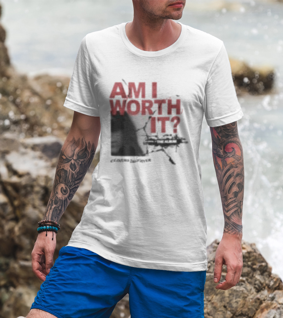 Clover's Daughter Am I Worth It Black And White T-Shirt