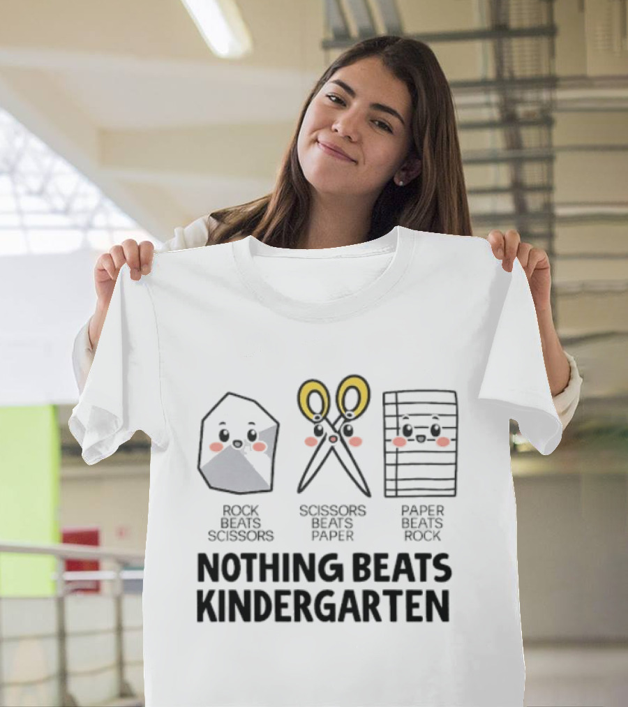 Rock Paper Scissors Kindergarten Fun Play Nothing Beats T-Shirt