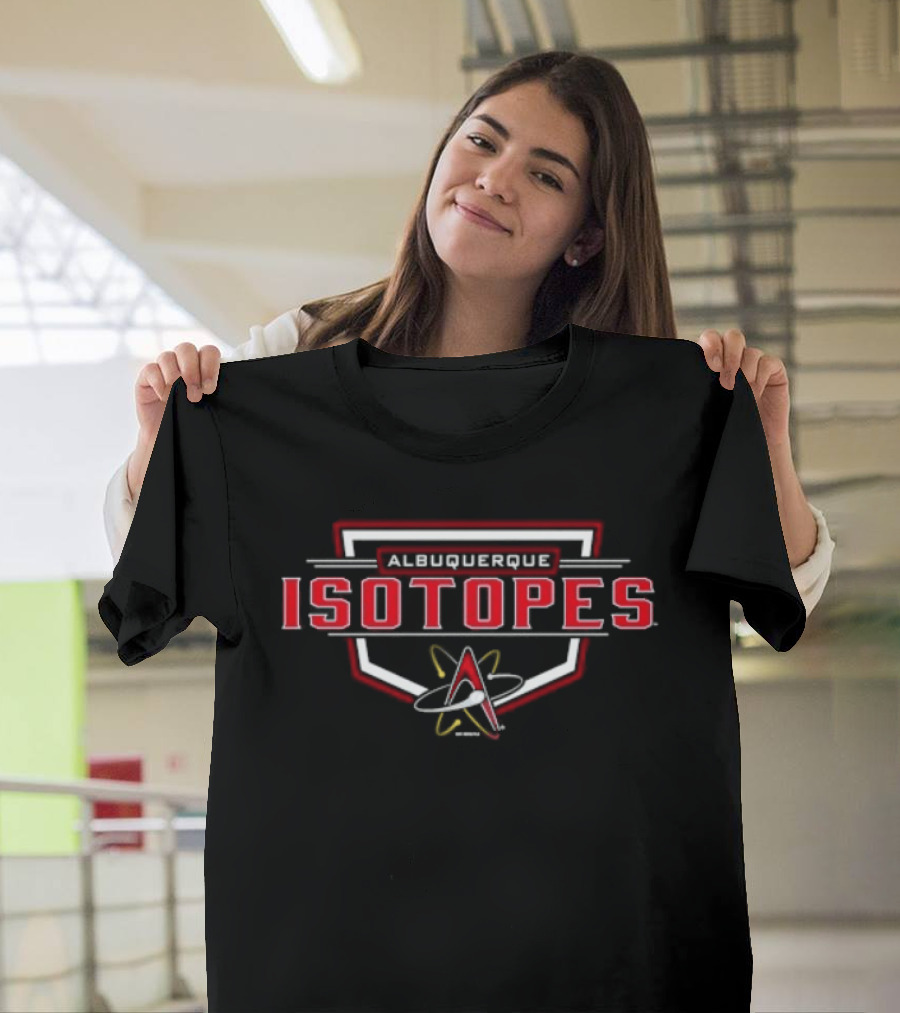 Albuquerque Isotopes Minor League Baseball Team Logo Atomic T-Shirt
