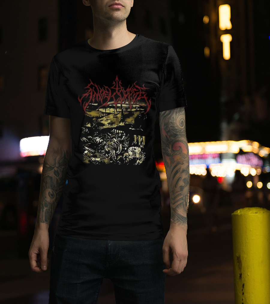Angelcorpse Vomit War Crush The Sacred Heart Unholy Raven Dying Dove Of Peace Two Sided T-Shirt