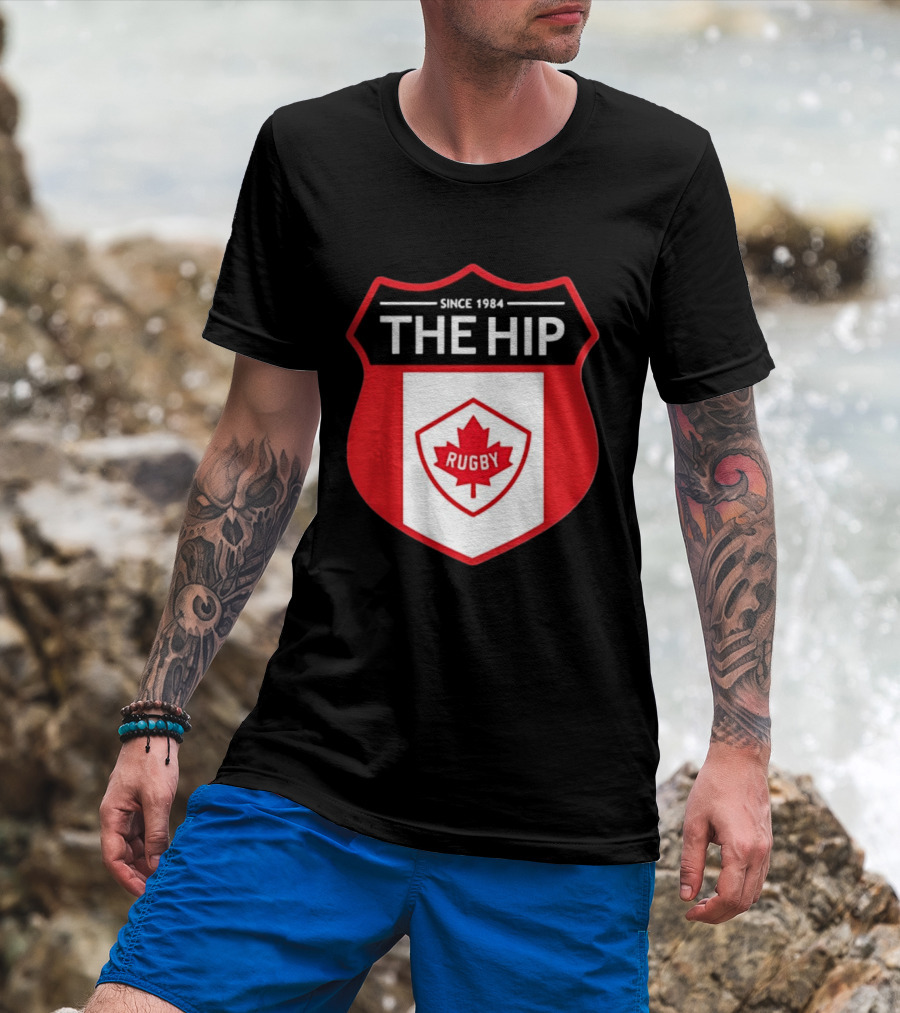 Canada Rugby The Hip Since 1984 Shield Maple Leaf Rugby T-Shirt
