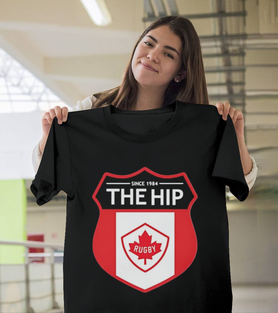 Canada Rugby The Hip Since 1984 Shield Maple Leaf Rugby T-Shirt