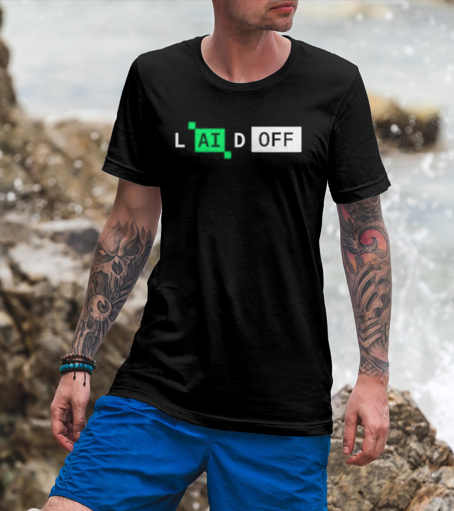 Laid Off AI Artificial Intelligence Tech Layoffs Green Circuit T-Shirt