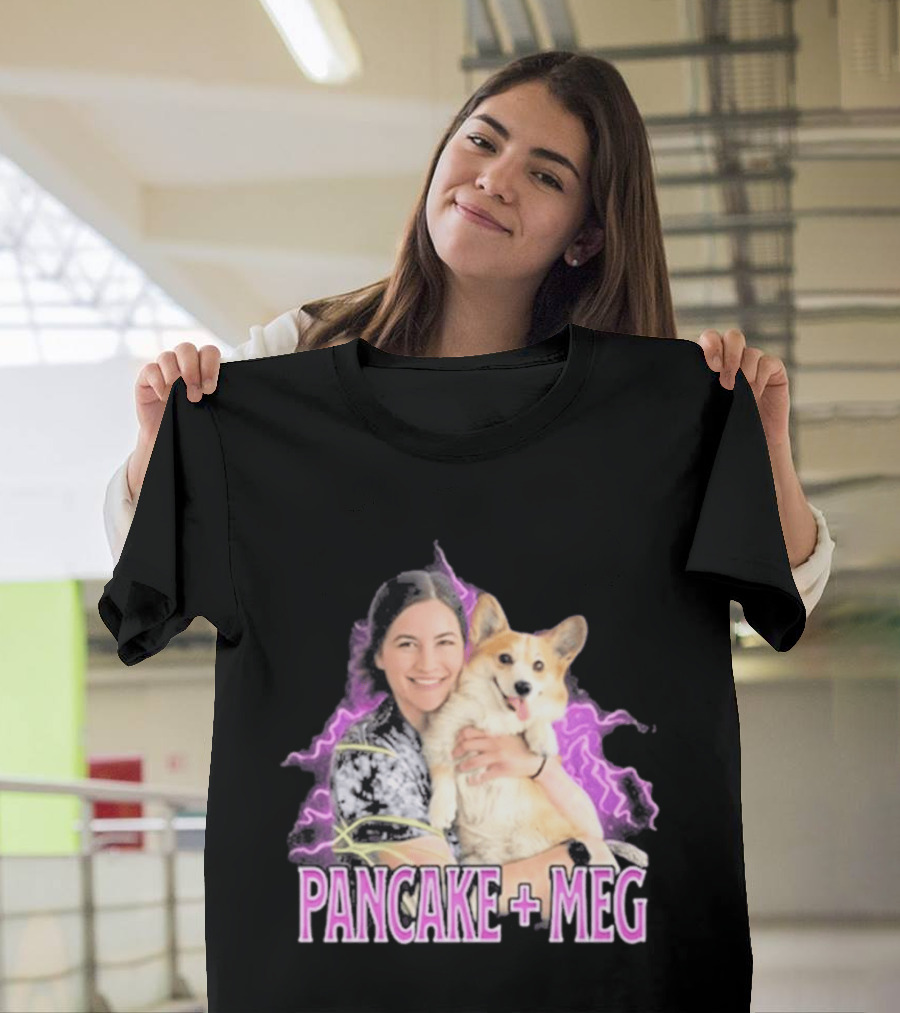 Pancake + Meg Electric Purple Corgi Hug T-Shirt