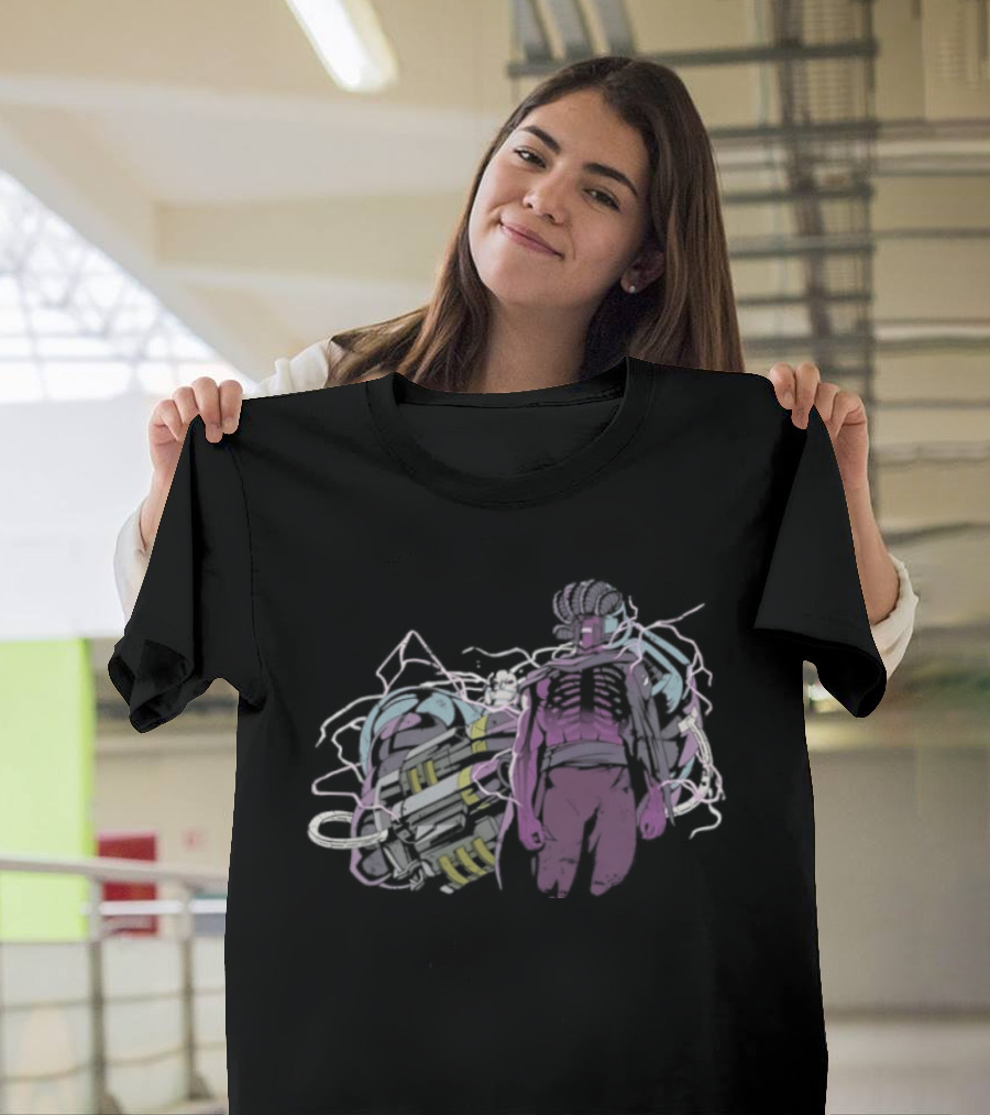RIP Magnus Winged Figure With Pastel Skeleton Highlights T-Shirt