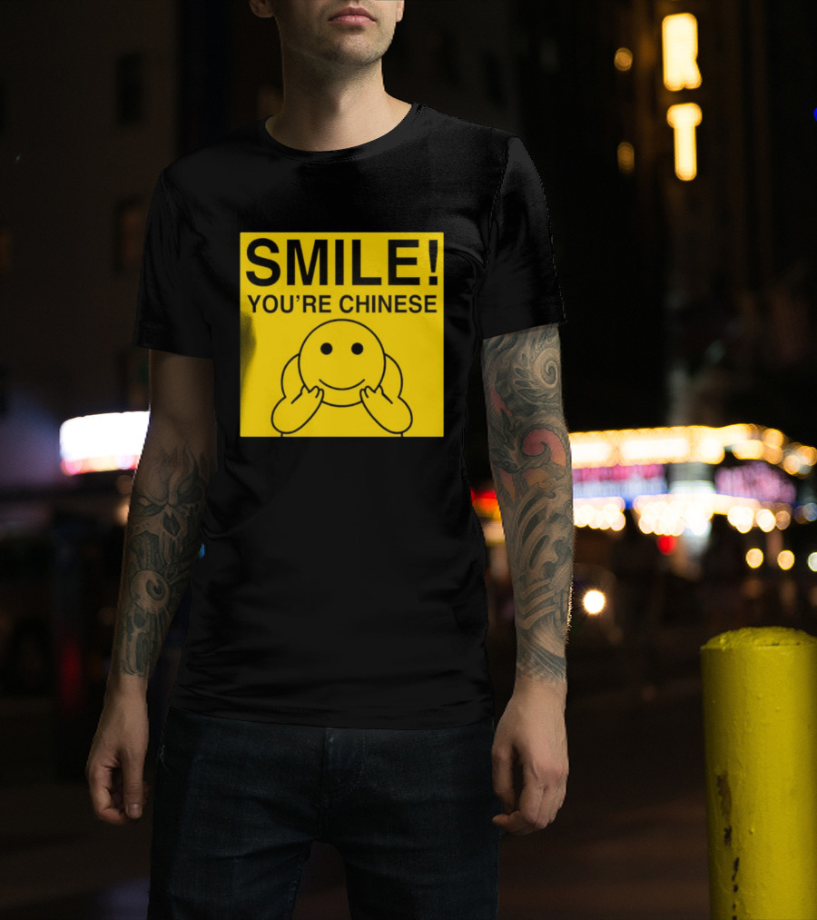 SMILE You're Chinese Sticker Emoticon Sign Yellow T-Shirt
