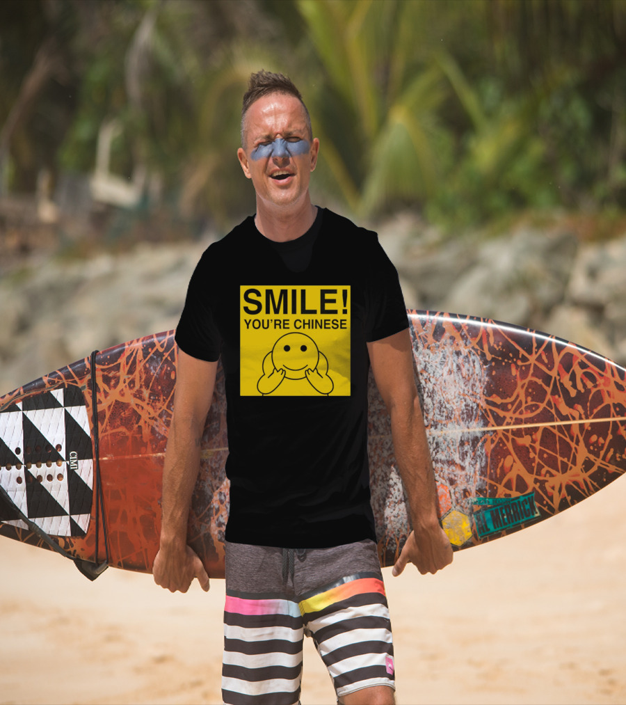SMILE You're Chinese Sticker Emoticon Sign Yellow T-Shirt