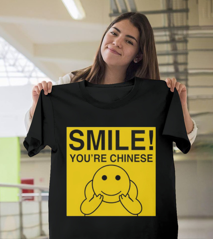 SMILE You're Chinese Sticker Emoticon Sign Yellow T-Shirt