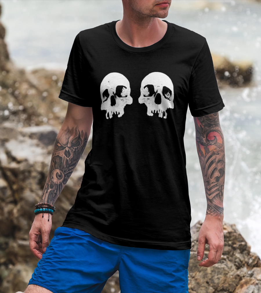 The Royals Alexandra Park Skull White Dual Skulls T-Shirt
