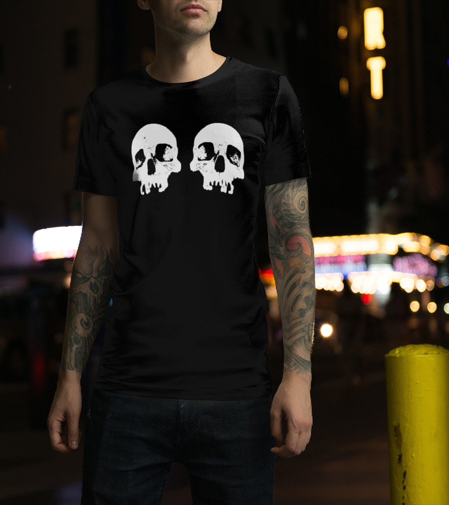 The Royals Alexandra Park Skull White Dual Skulls T-Shirt
