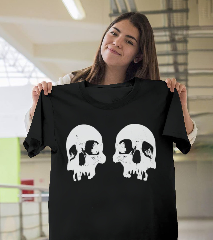 The Royals Alexandra Park Skull White Dual Skulls T-Shirt