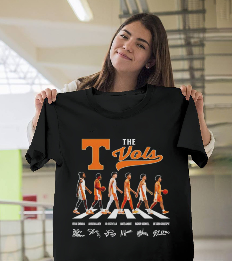 The Vols Tennessee Volunteers Basketball 2026 Abbey Road Signatures Player T-Shirt
