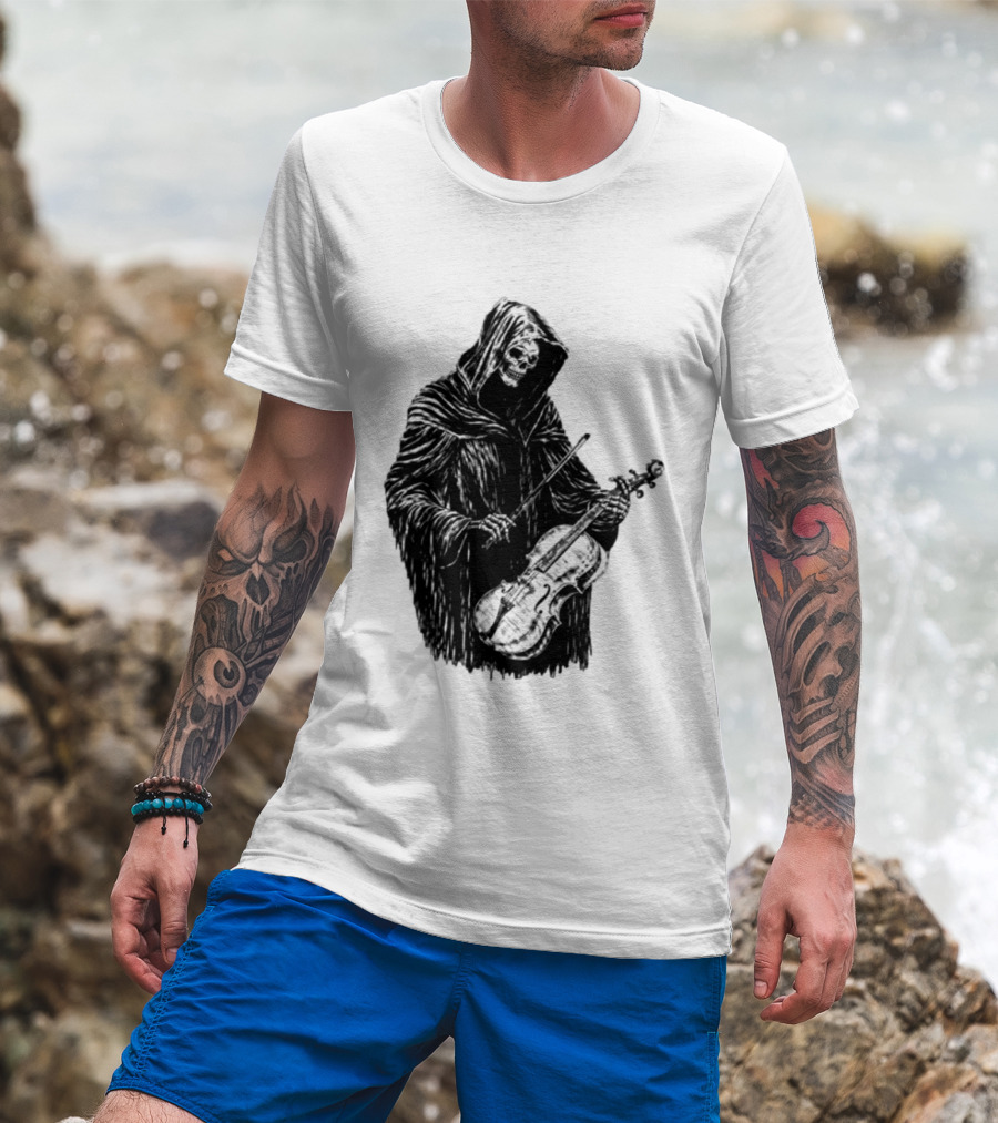 Avenged Sevenfold A7X North American Tour 2026 At Peace Tour Dates Grim Reaper Playing Violin T-Shirt