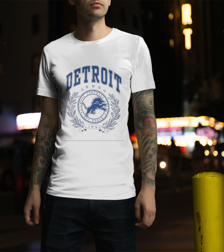 Detroit Lions National Football League NFC North Logo Lions Team T-Shirt