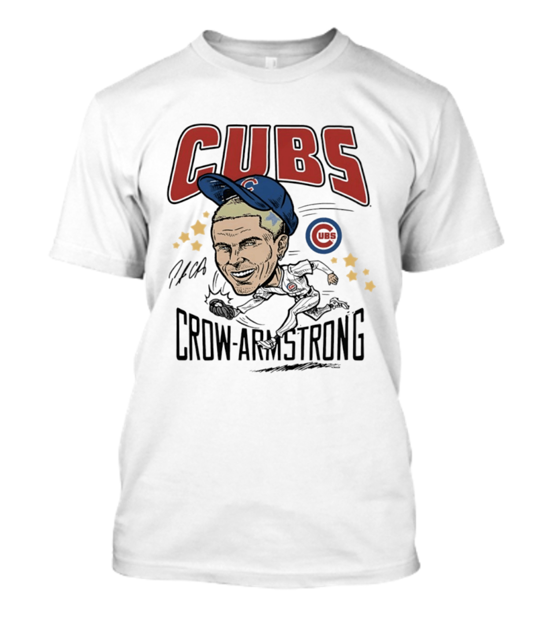 Cubs Pete Crow Armstrong Caricature MLB Player T-Shirt