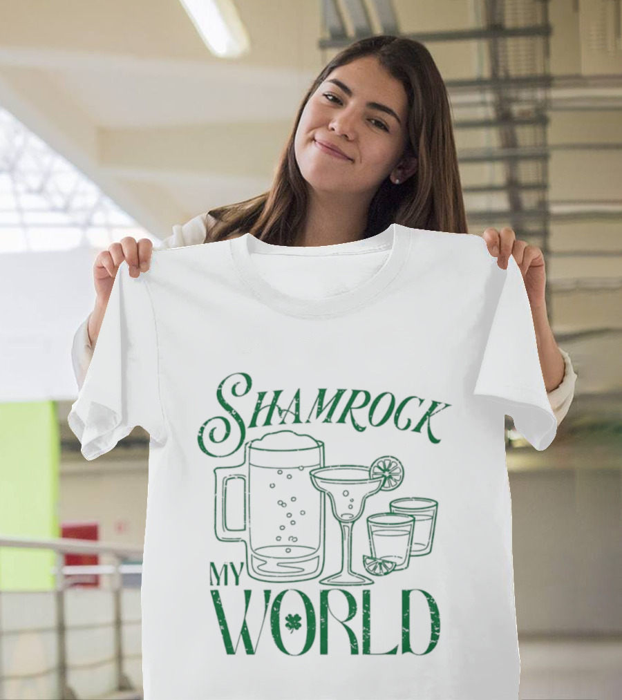 Shamrock My World Beer Margarita Shots St. Patrick's Day T-Shirt