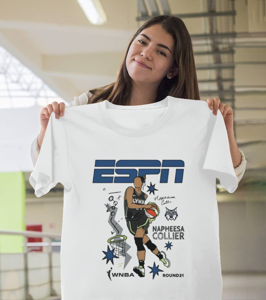ESPN Napheesa Collier Minnesota Lynx WNBA Round21 T-Shirt
