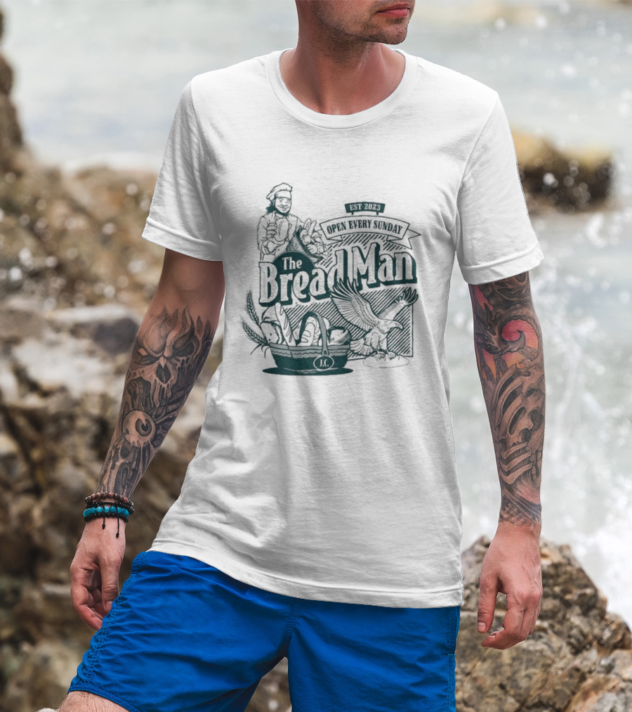 The Bread Man Open Every Sunday Vintage Bakery T-Shirt