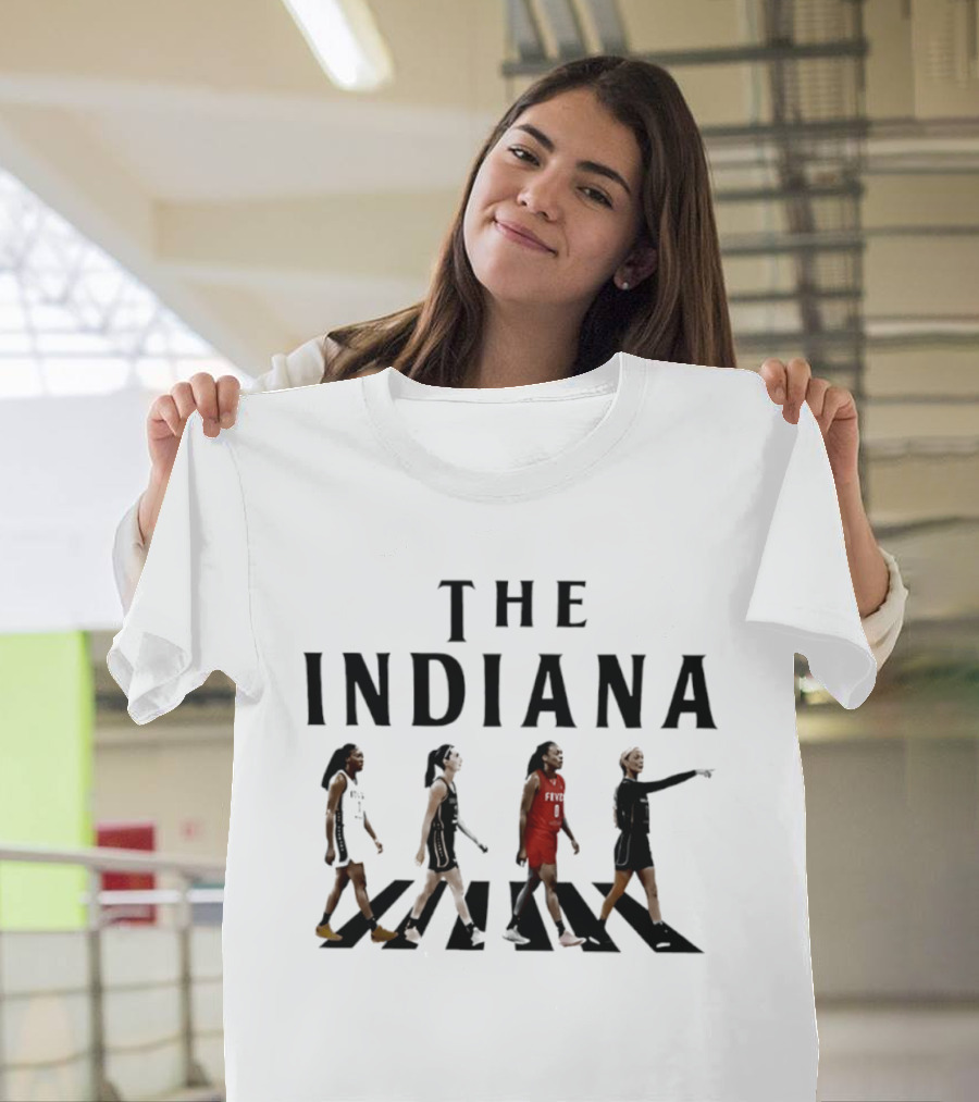 The Indiana Aliyah Boston Caitlin Clark Kelsey Mitchell Sophie Cunningham Abbey Road T-Shirt
